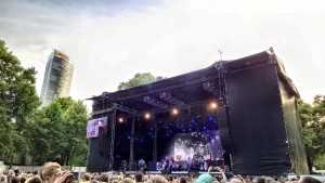 Open air concerts run through the summer in the main park.